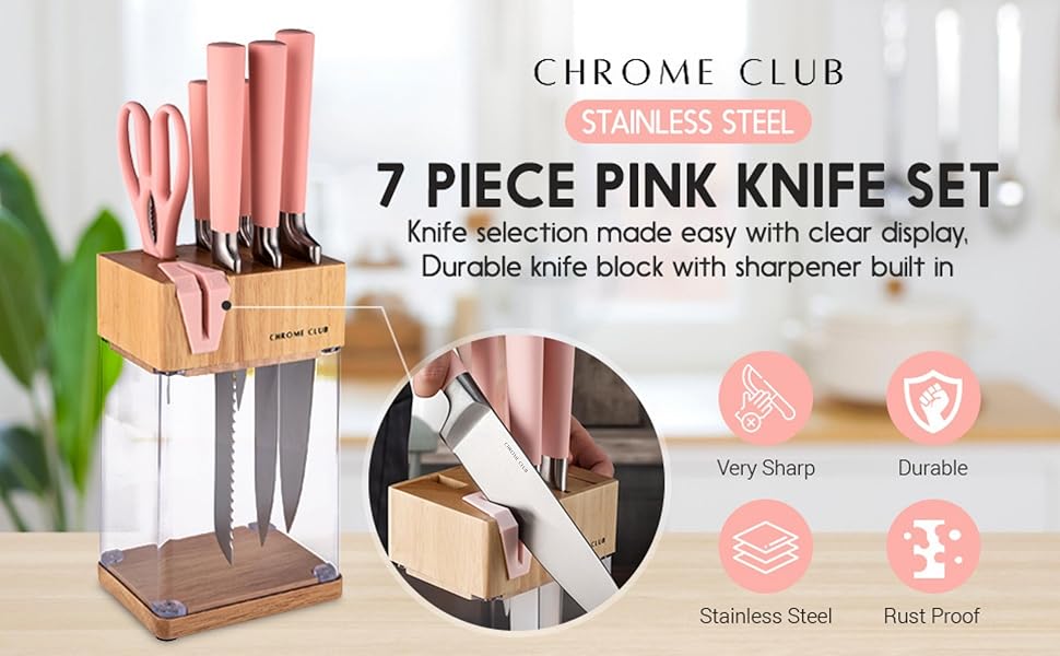 pink knife set