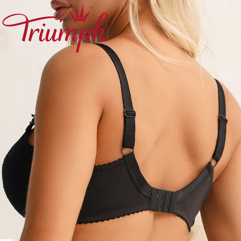 💖Σετ 4 τεμαχίων Triumph® ✨Σουτιέν με μπανέλα και δαντέλα για μεγάλο στήθος
