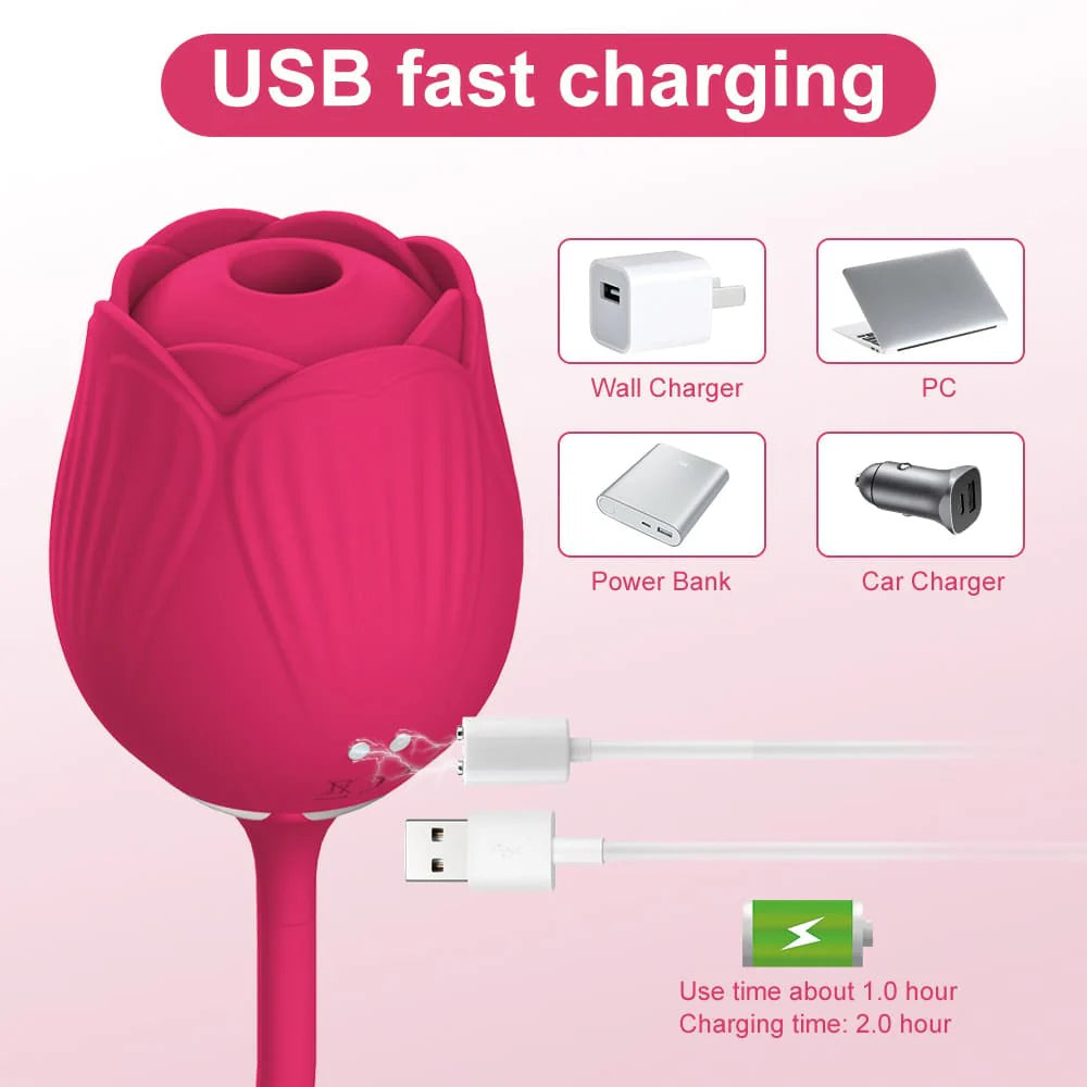 Προσωπικό Μασάζ 2 σε 1 με Σχεδιασμό Τριαντάφυλλου – Διαθέτει Λειτουργία Διπλής Απαλότητας και 10 Λειτουργίες Απαλών Κυμάτων