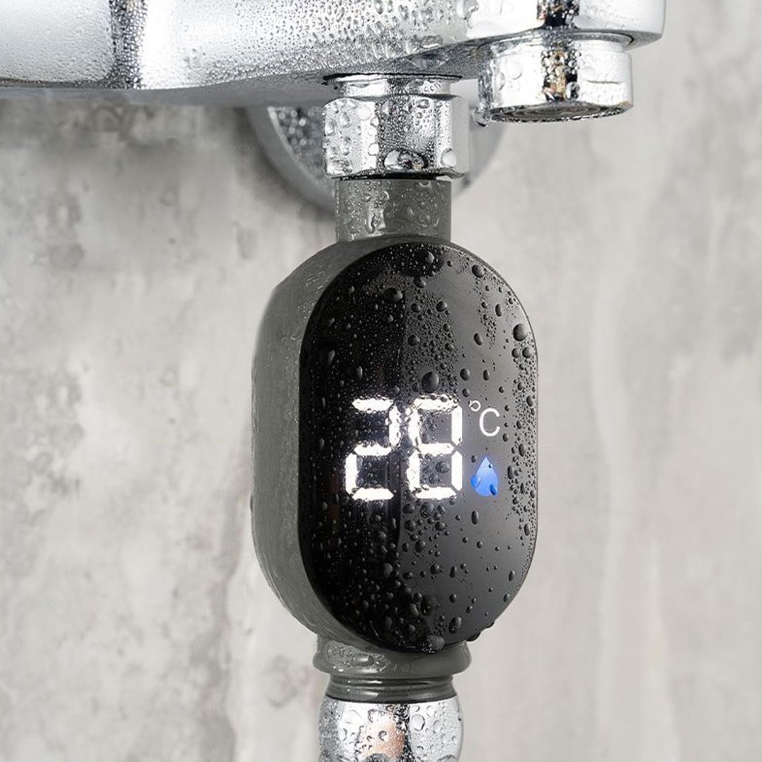 ThermaClear — Digital Shower Thermometer with Bright LED Display
