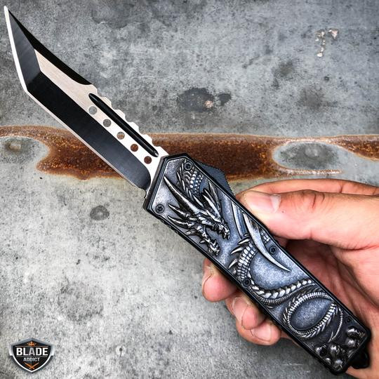 ΑΥΤΟΜΑΤΟ ΜΑΧΑΙΡΙ 9" DRAGON AND SKULL OTF