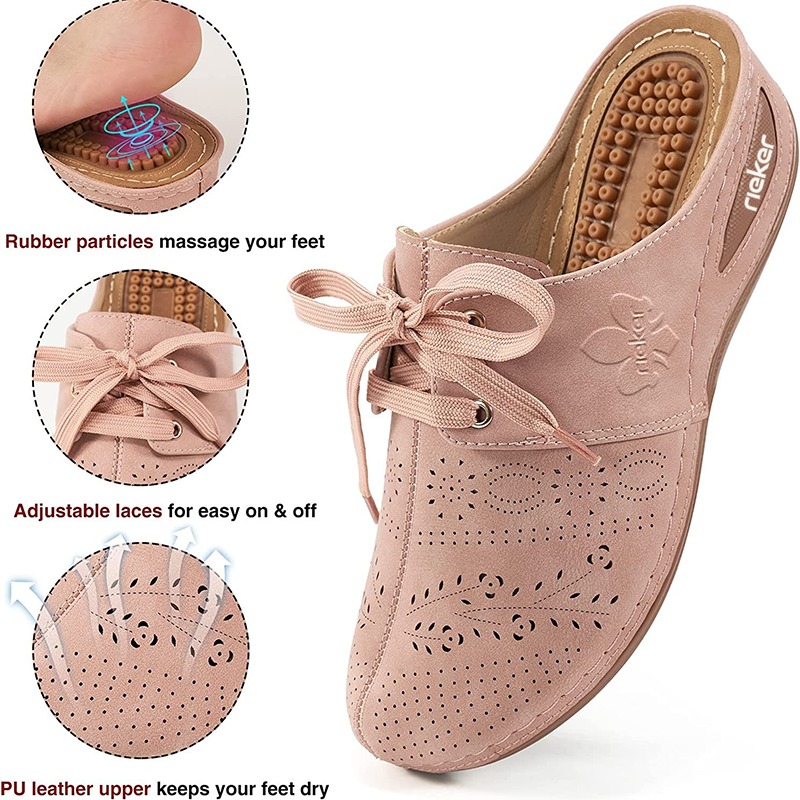 Νέο γυναικείο σανδάλι μασάζ Wedge Rieker® με στήριξη καμάρας