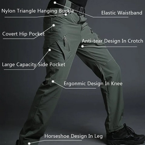 Tactical Pants – 🔥Men’s Essentials🔥Water Resistant Pants Relaxed Fit