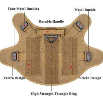 Adjustable German Shepherd Tactical Dog Harness Vest With Handle