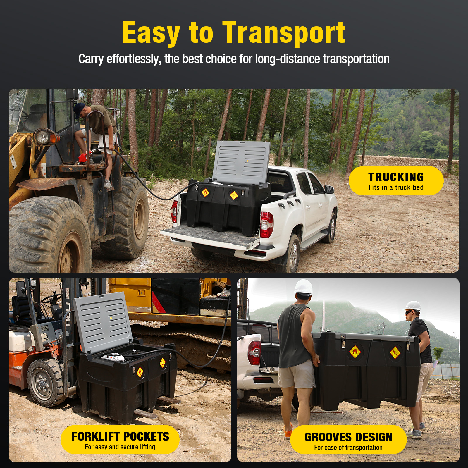 Diesel Transfer Tank 116 Gallon, Black