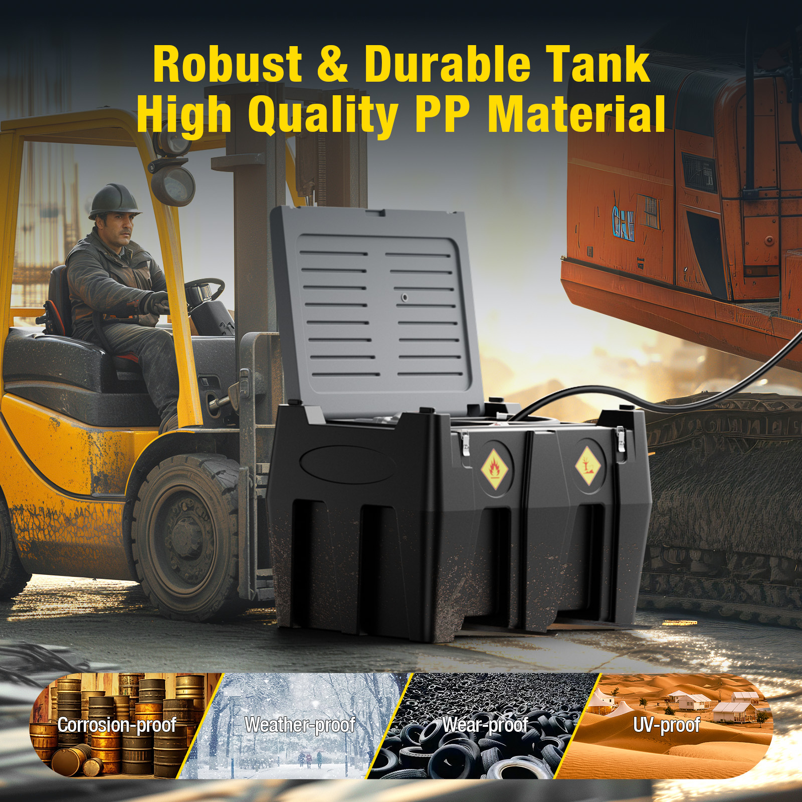 Diesel Transfer Tank 116 Gallon, Black