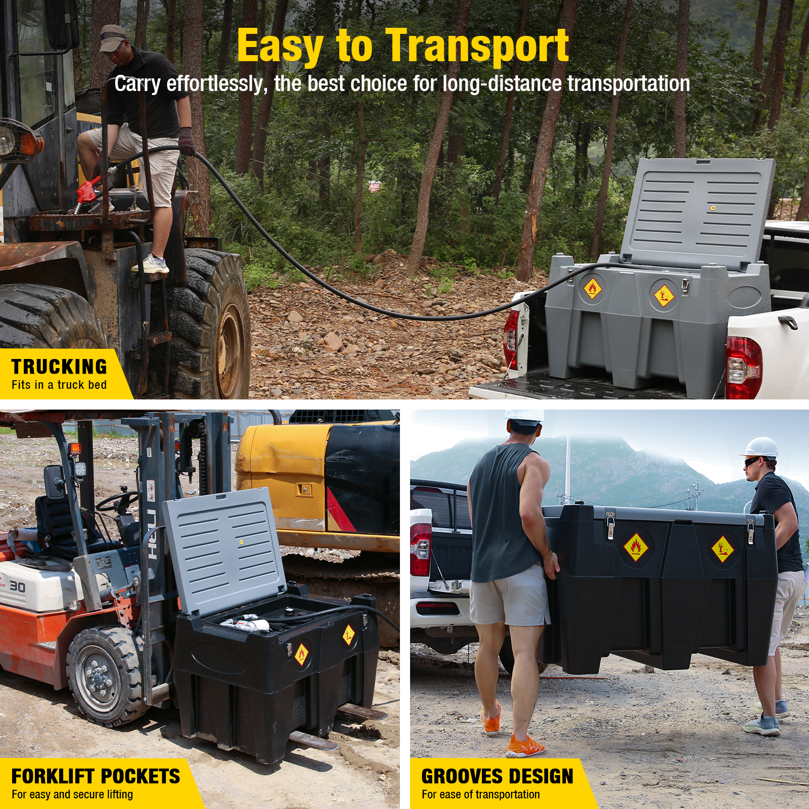 Diesel Transfer Tank 116 Gallon, Grey