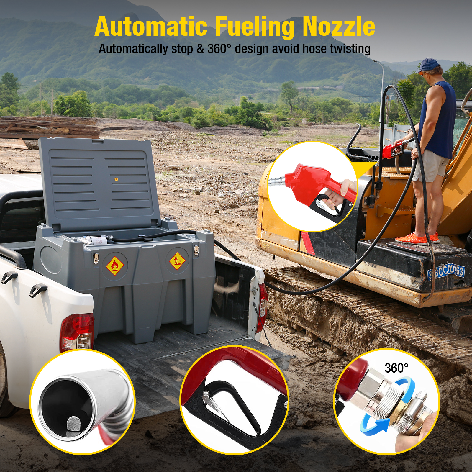 Diesel Transfer Tank 116 Gallon, Grey