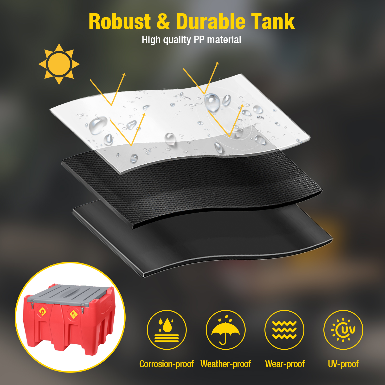 Diesel Transfer Tank 116 Gallon, Red