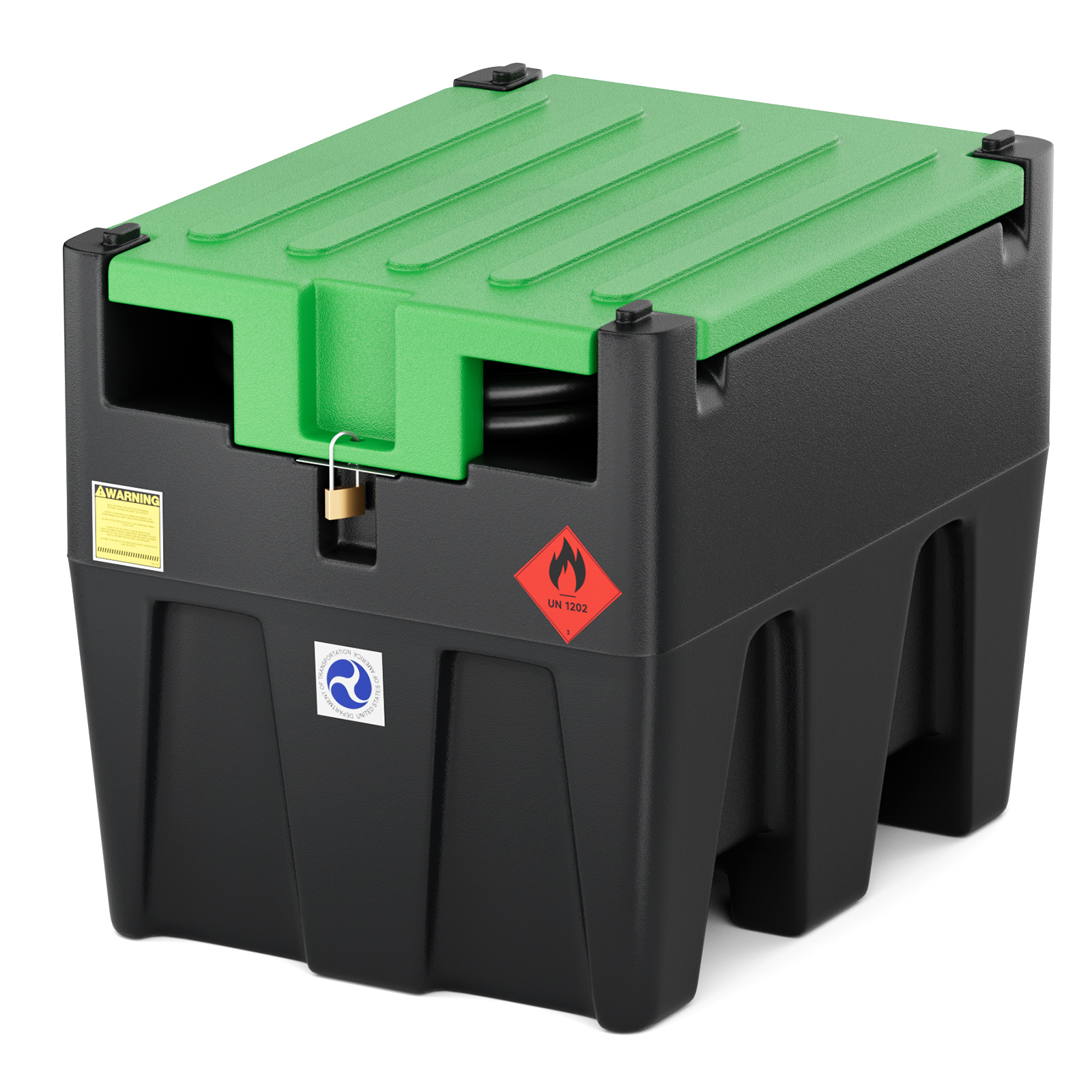 128 Gallon Portable Fuel Tank For Diesel & Gasoline – 12V 10GPM