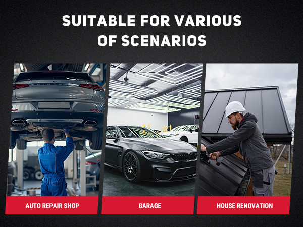 BreAro air reel suitable for various scenarios: auto repair shops, garages, and house renovations. Reliable and versatile design for professional and personal use in multiple environments.