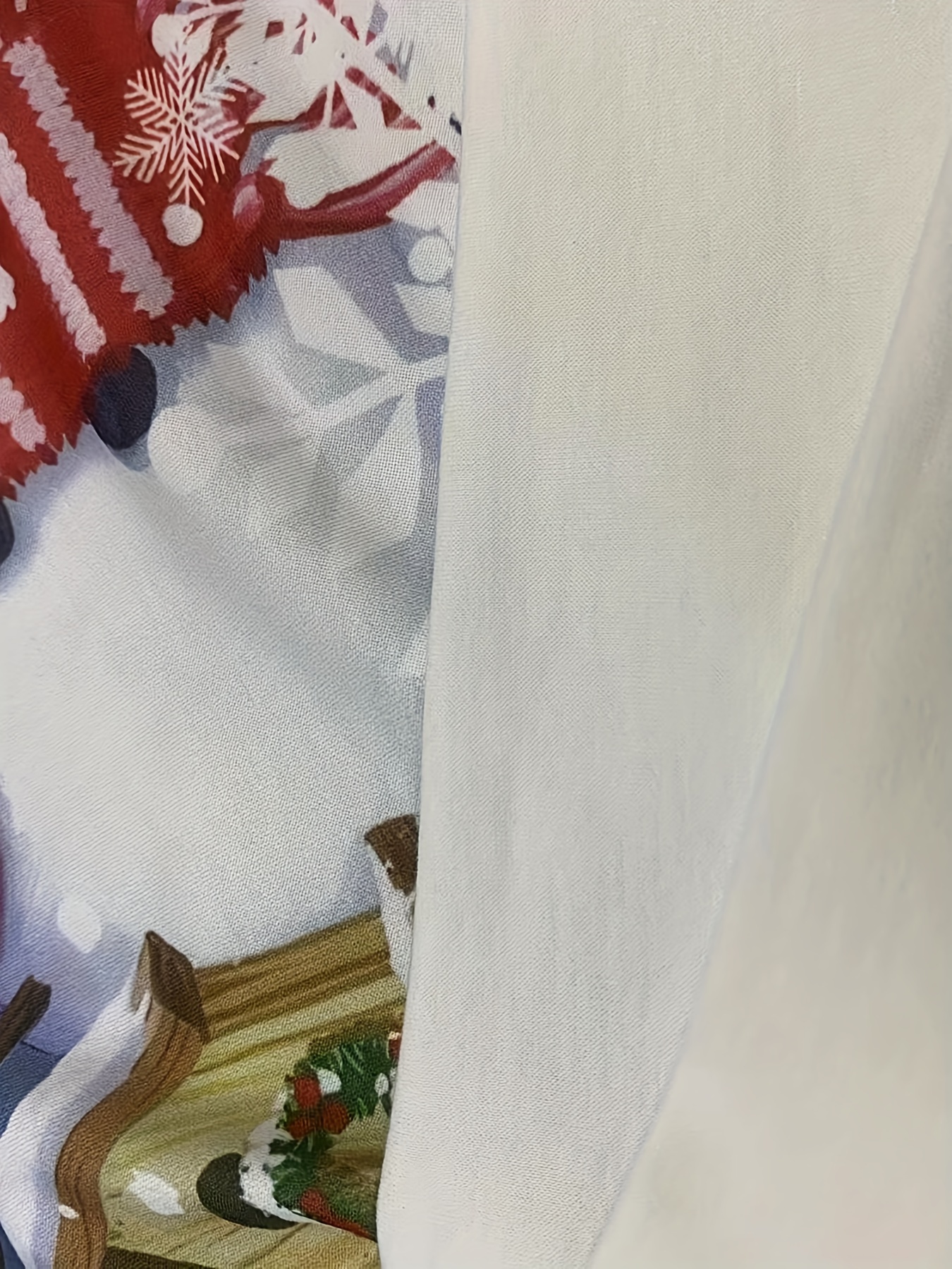 christmas snowman print sweatshirt casual long sleeve crew neck sweatshirt womens clothing details 34