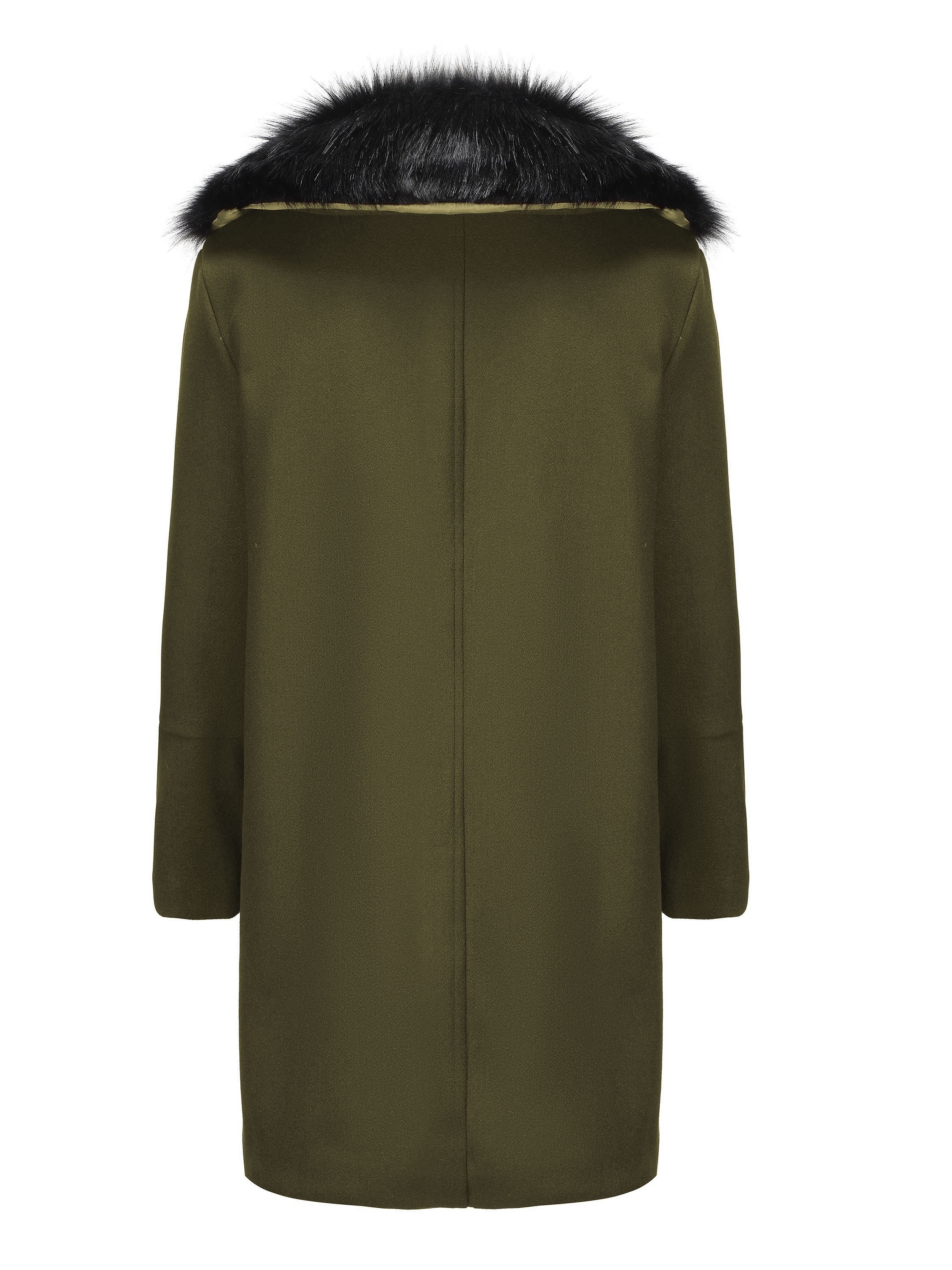 mens warm double breasted overcoat casual elegant faux woolen trench coat for fall winter details 16