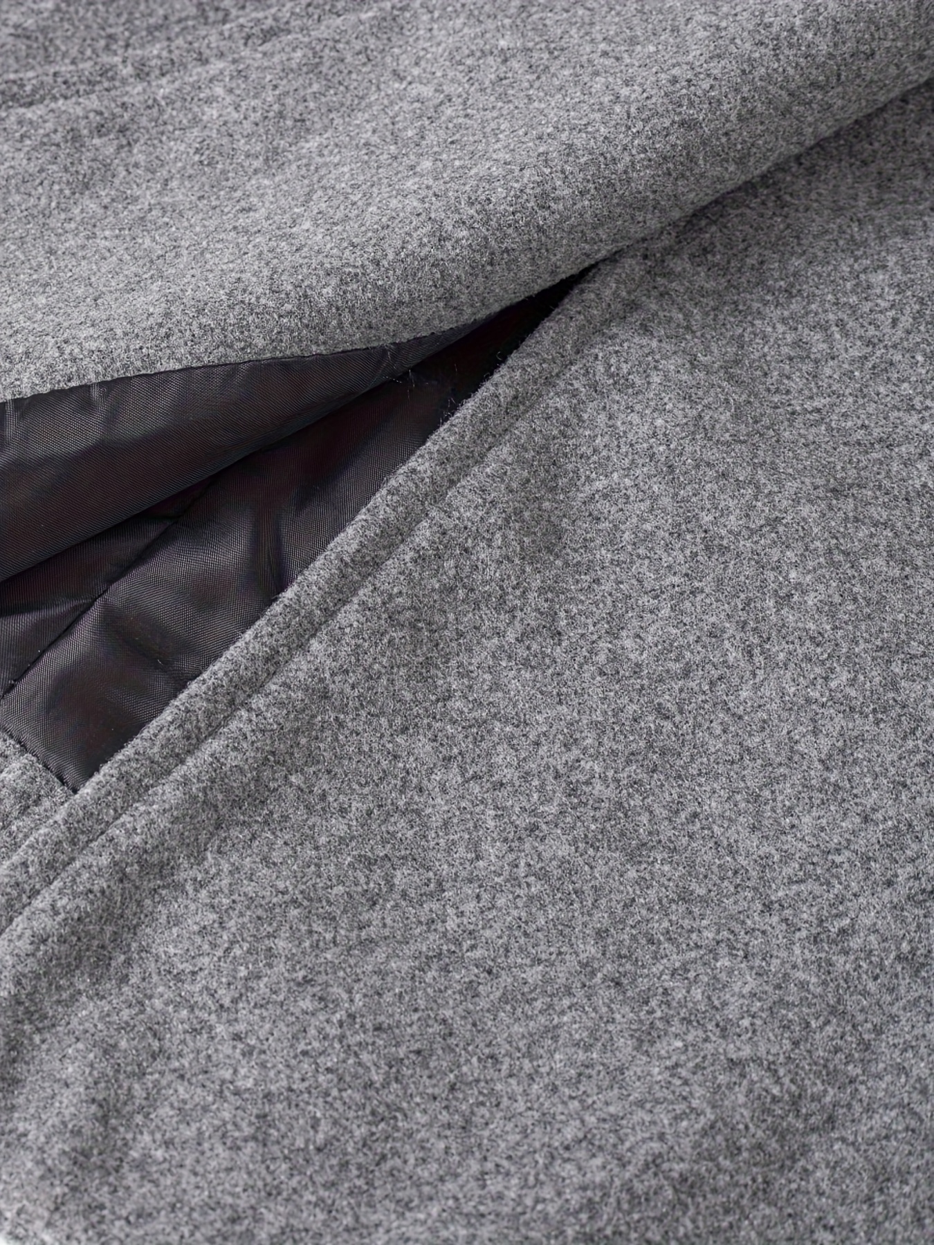 mens warm double breasted overcoat casual elegant faux woolen trench coat for fall winter details 8