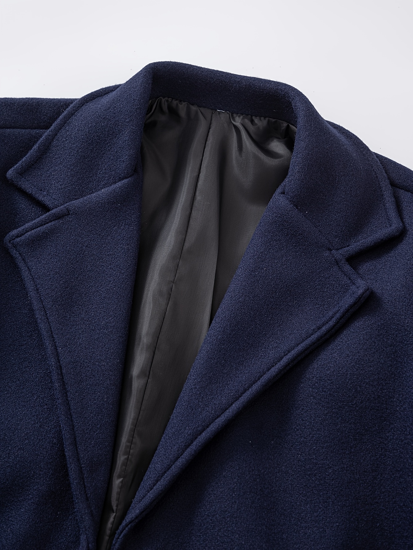 mens casual single breasted trench coat elegant mature overcoat for fall winter business details 2