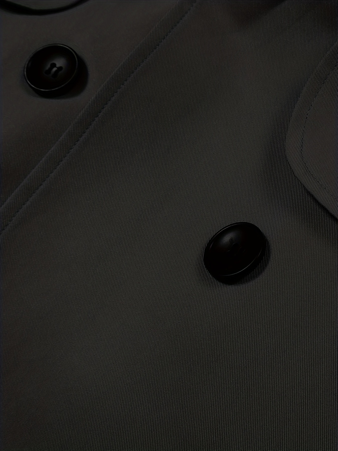 double breasted trench coat, double breasted trench coat casual lapel long sleeve outerwear womens clothing details 6