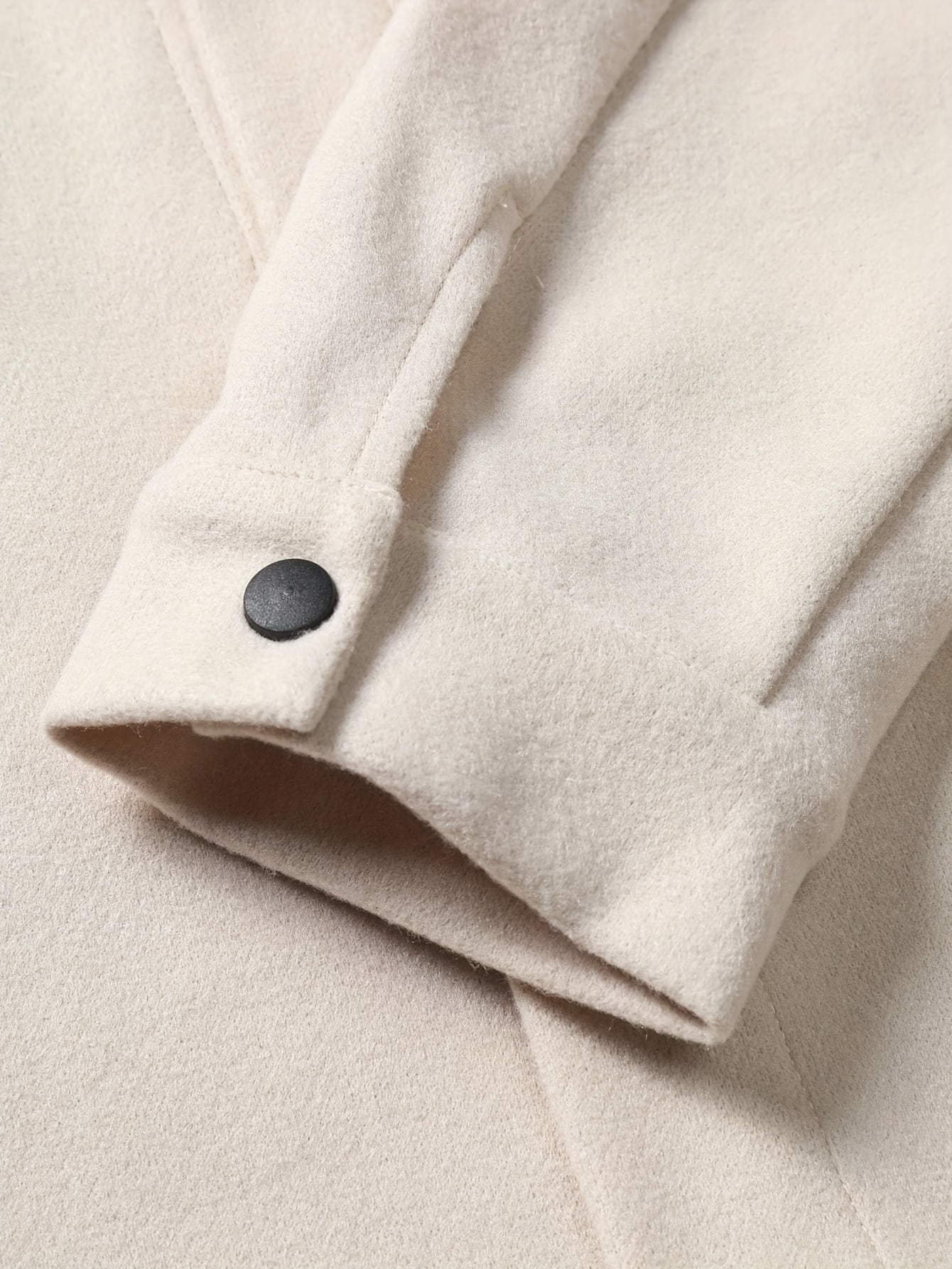 Men s Casual Button Up Chest Pocket Lapel Coat details 6