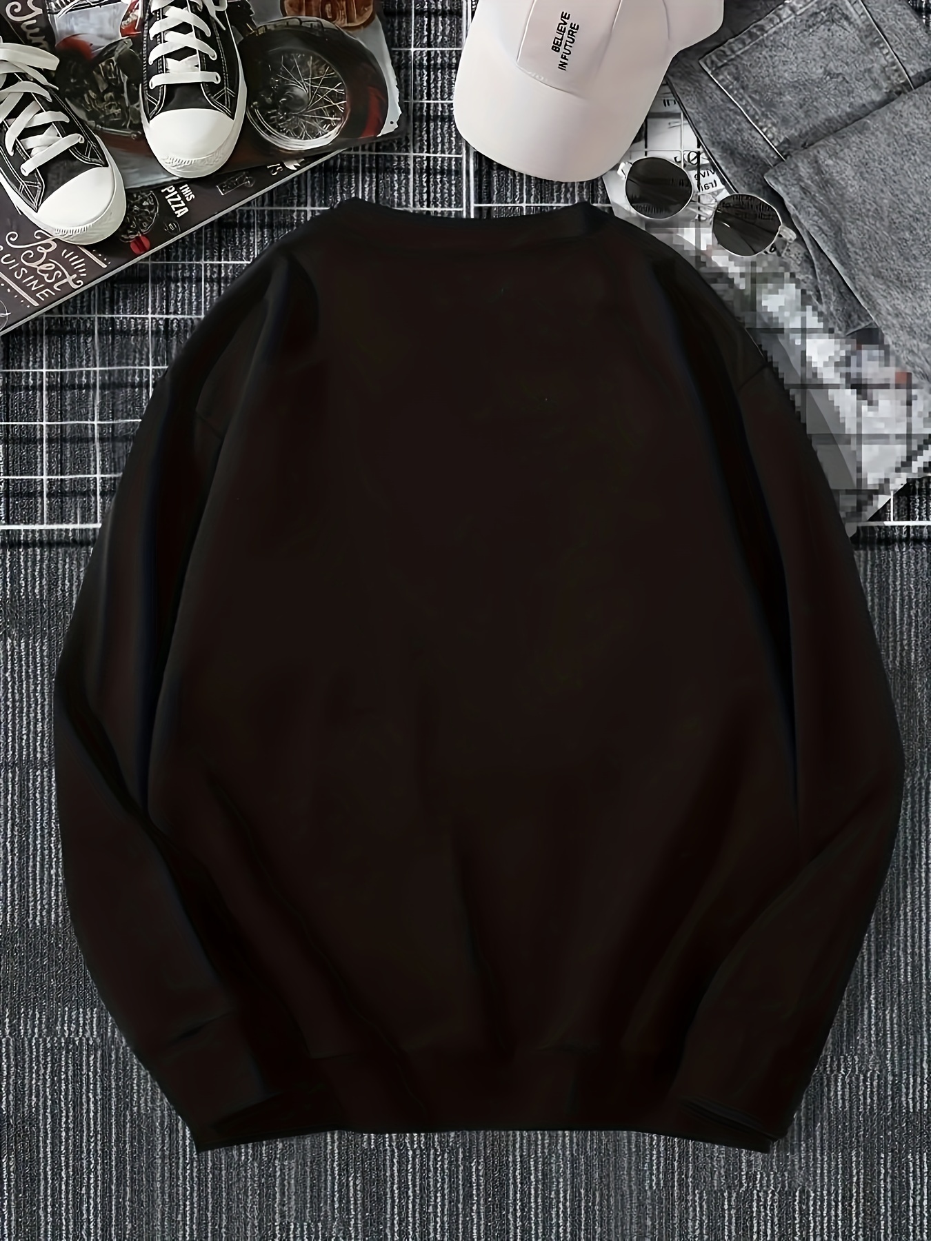 cow letter print pullover sweatshirt casual long sleeve crew neck sweatshirt for fall winter womens clothing details 13