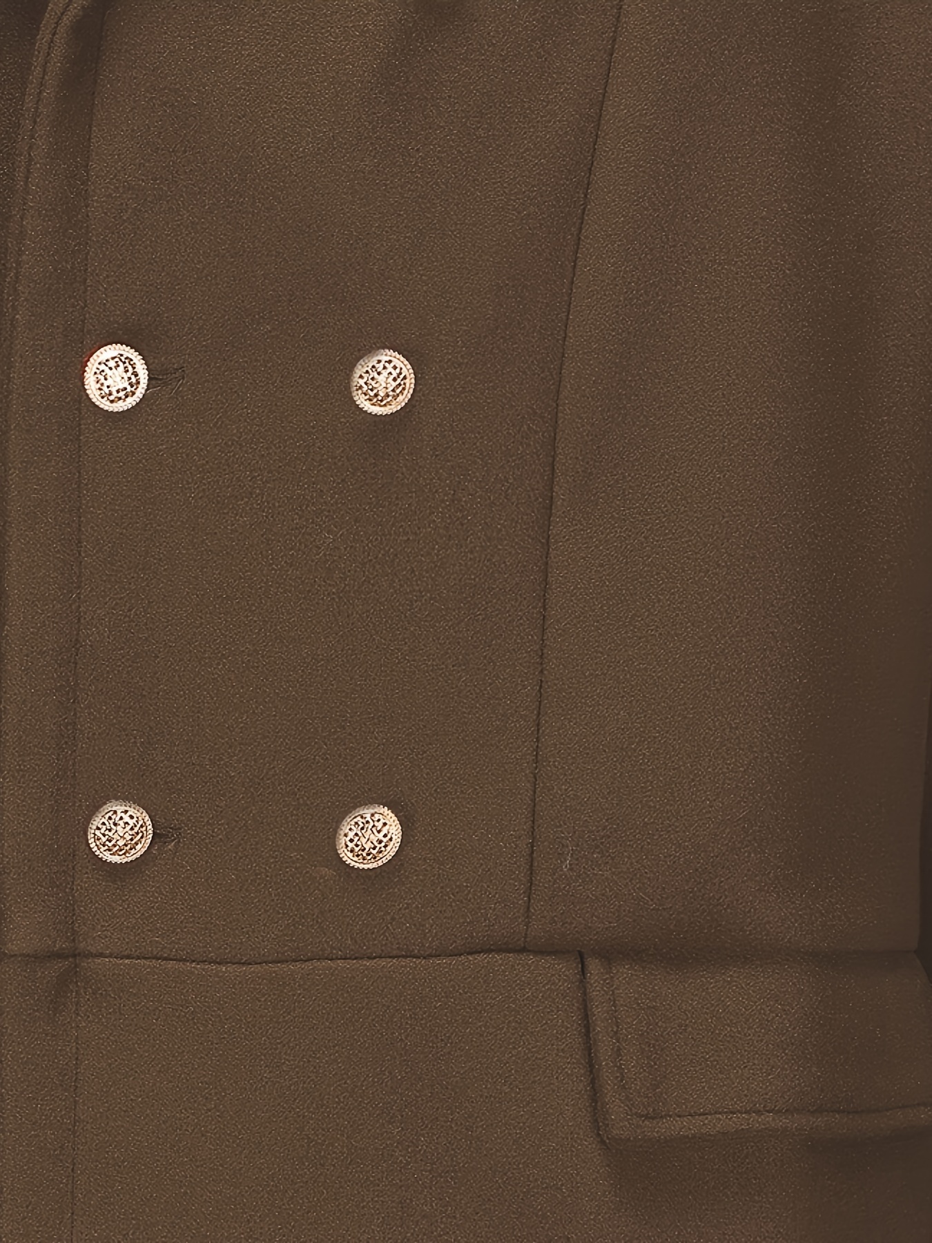 mens warm double breasted overcoat casual elegant faux woolen trench coat for fall winter details 13