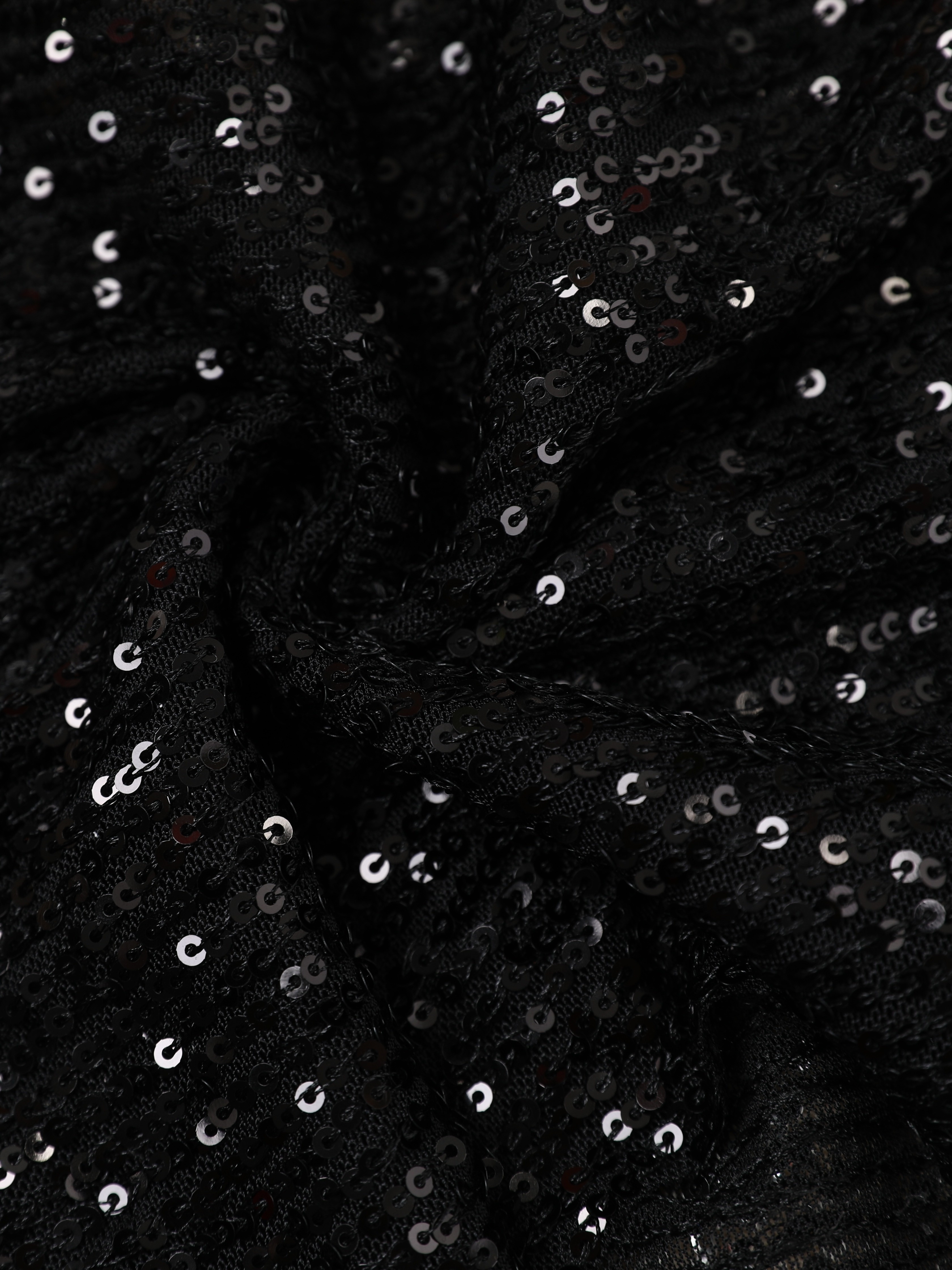 sequined solid jacket casual open front crew neck long sleeve outerwear womens clothing details 2