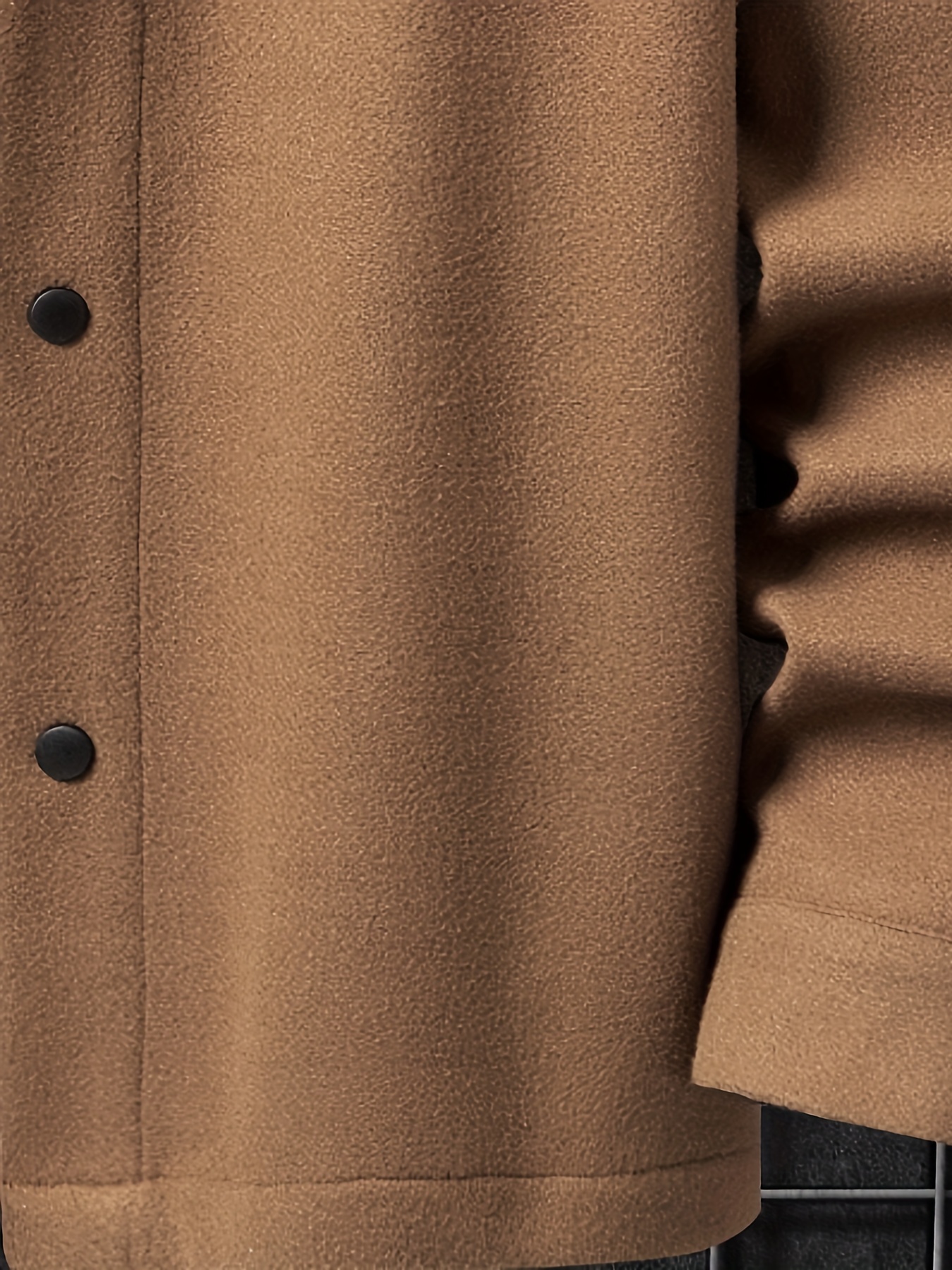 Men s Casual Button Up Chest Pocket Lapel Coat details 16