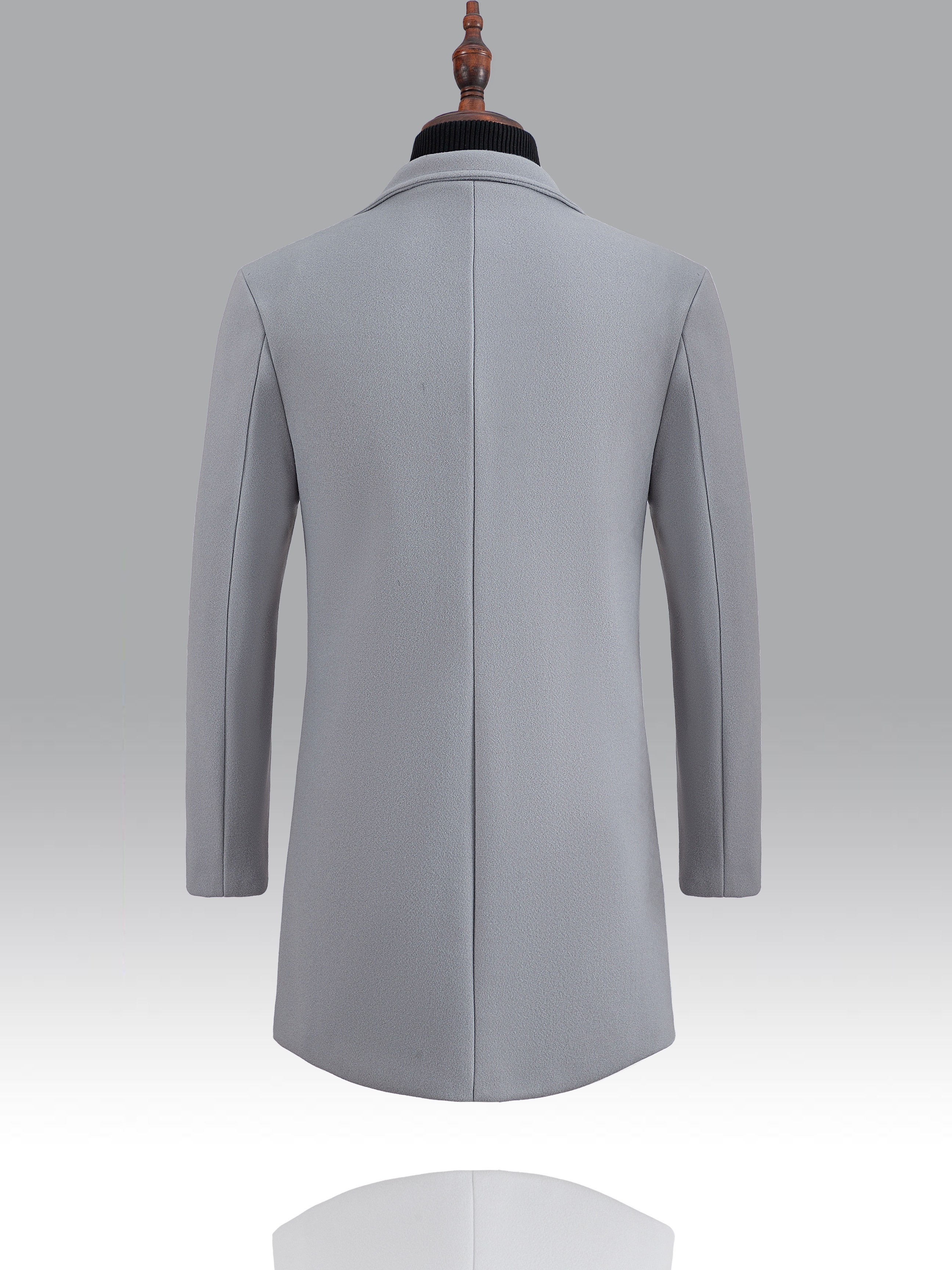 mens casual single breasted trench coat elegant mature overcoat for fall winter business details 16