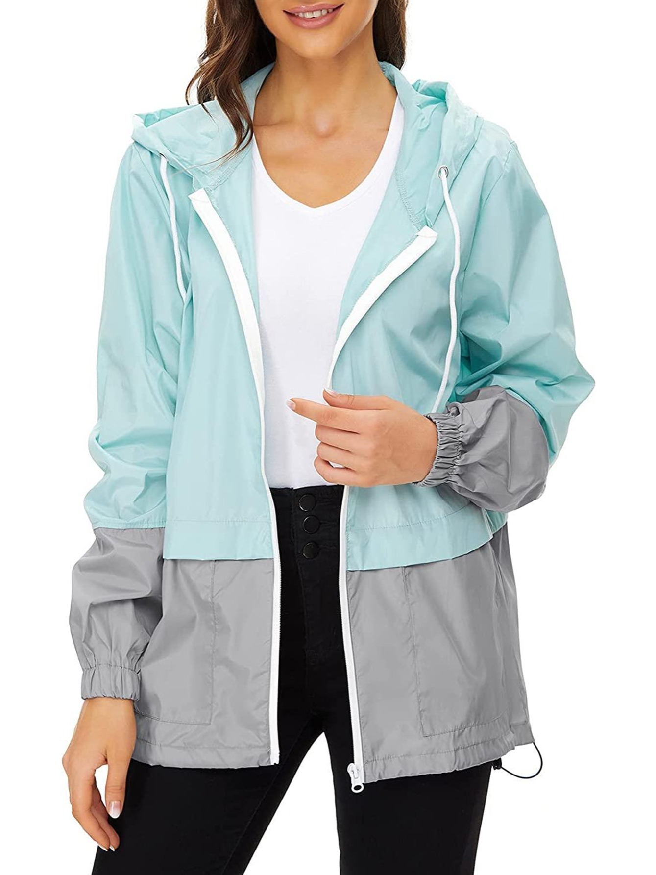 womens outwear women rain coats lightweight waterproof outdoor rain jacket details 7