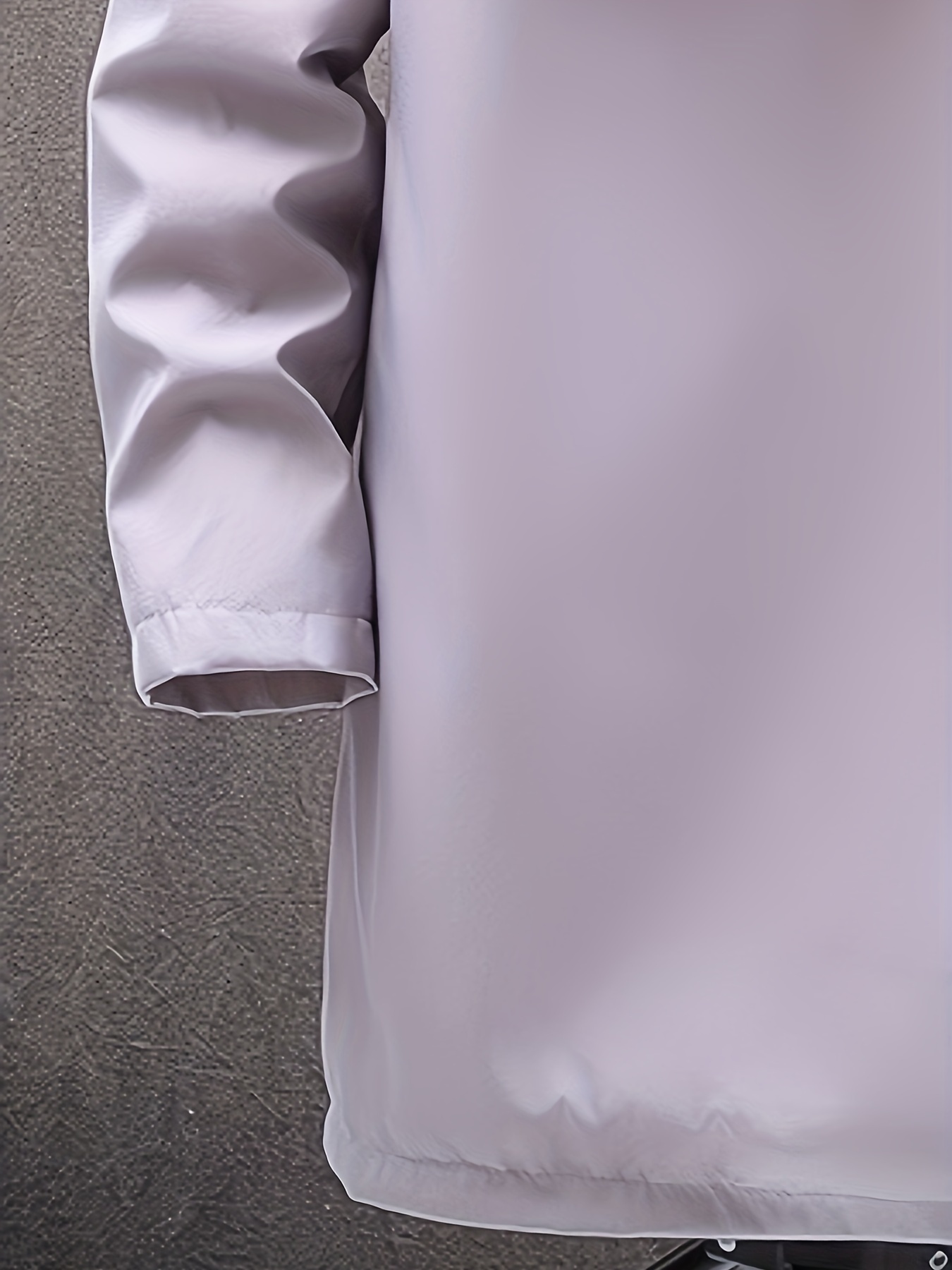 mens warm fleece long windbreaker jacket casual hooded overcoat details 7