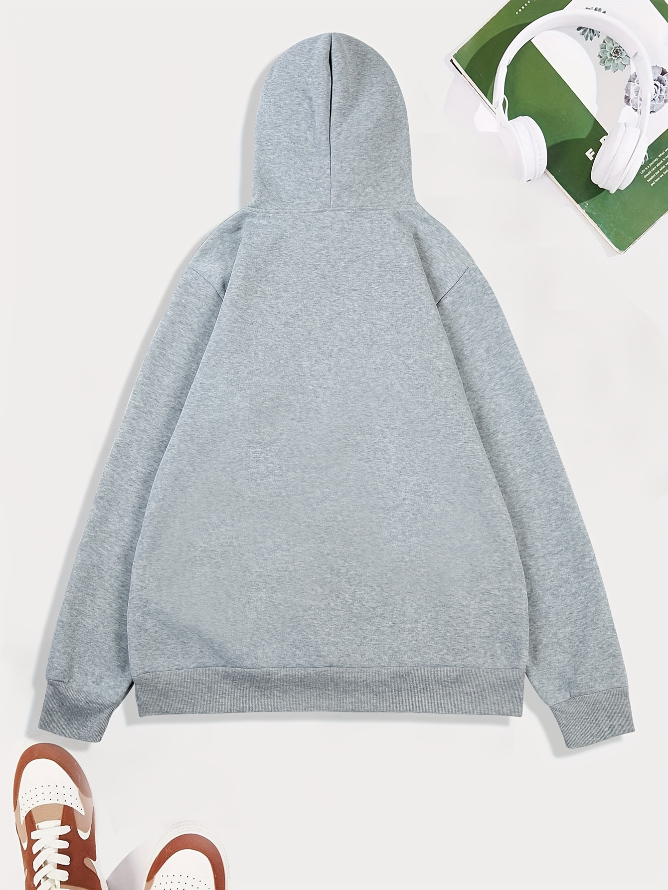 pray letter print hoodie casual pocket long sleeve drawstring hoodie sweatshirt womens clothing details 3