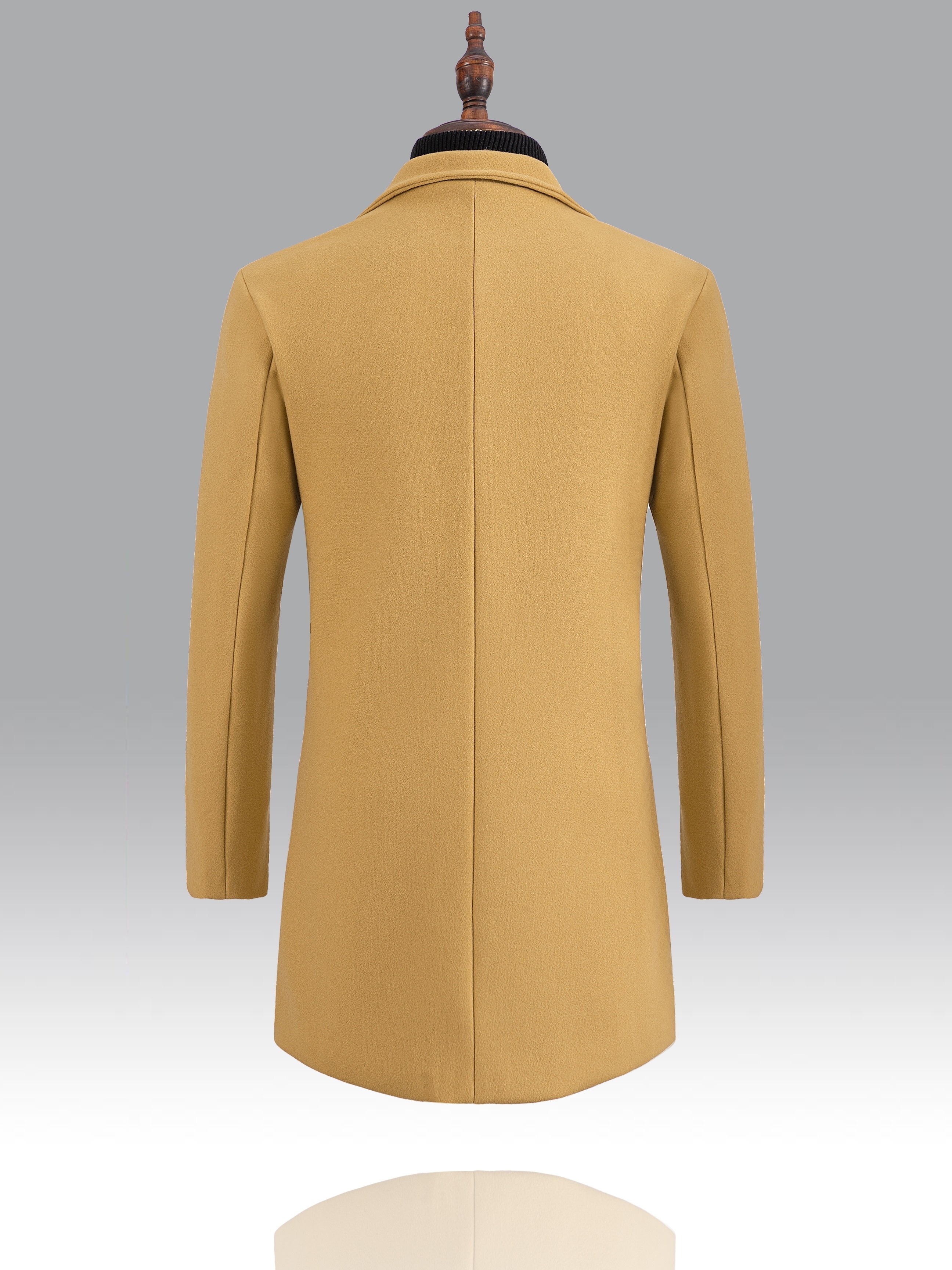 mens casual single breasted trench coat elegant mature overcoat for fall winter business details 21