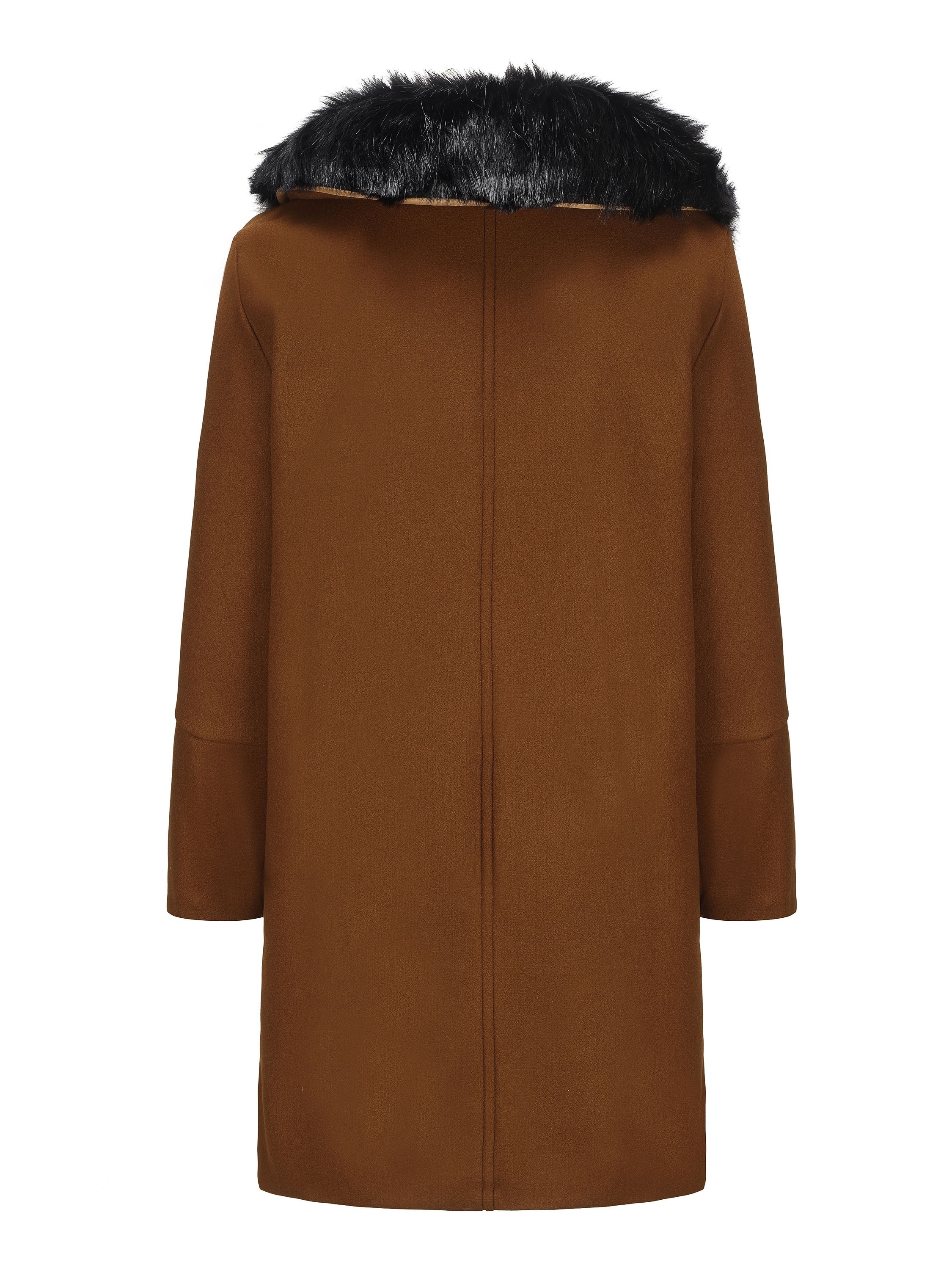 mens warm double breasted overcoat casual elegant faux woolen trench coat for fall winter details 21