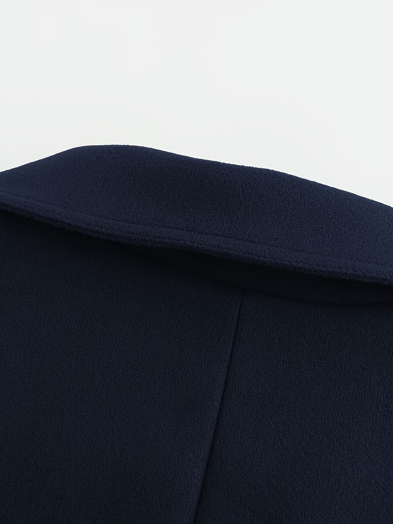 Men s Trendy Retro Solid Long Sleeve Double Breasted Coat Windbreaker Lapel Long Overcoat For Autumn Winter details 3