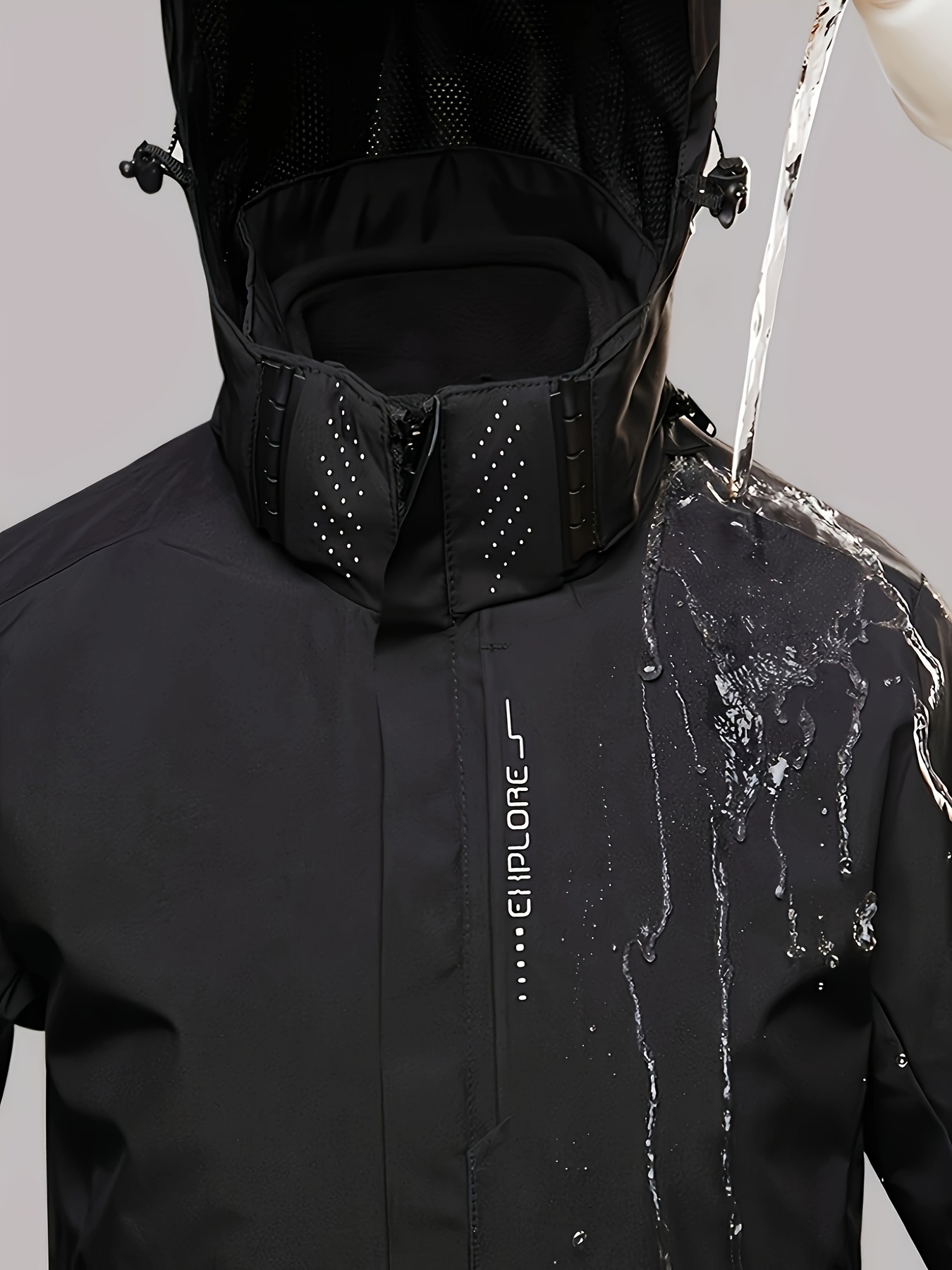 3 in 1 jacket removable hood liner windproof waterproof winter jacket snow jacket windproof hooded with inner warm fleece coat for men details 12