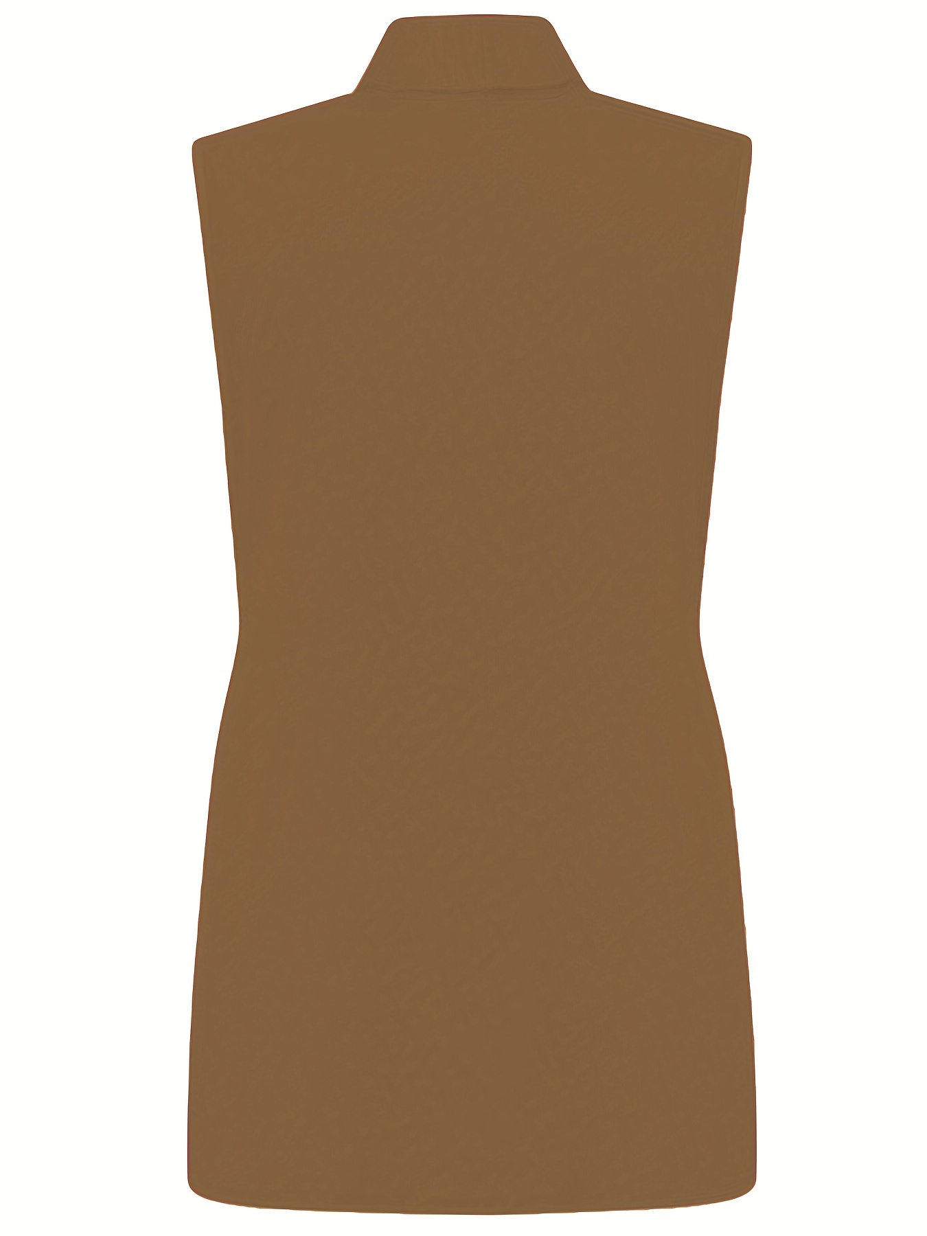 solid sleeveless vest elegant mid length open front vest with pockets womens clothing details 22