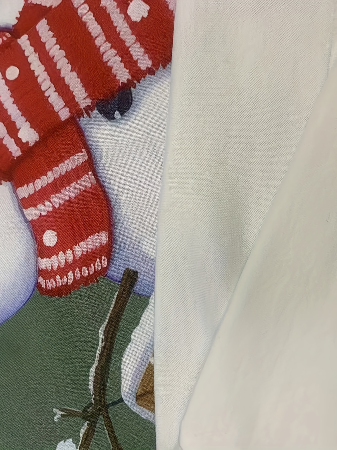 christmas snowman print sweatshirt casual long sleeve crew neck sweatshirt womens clothing details 11