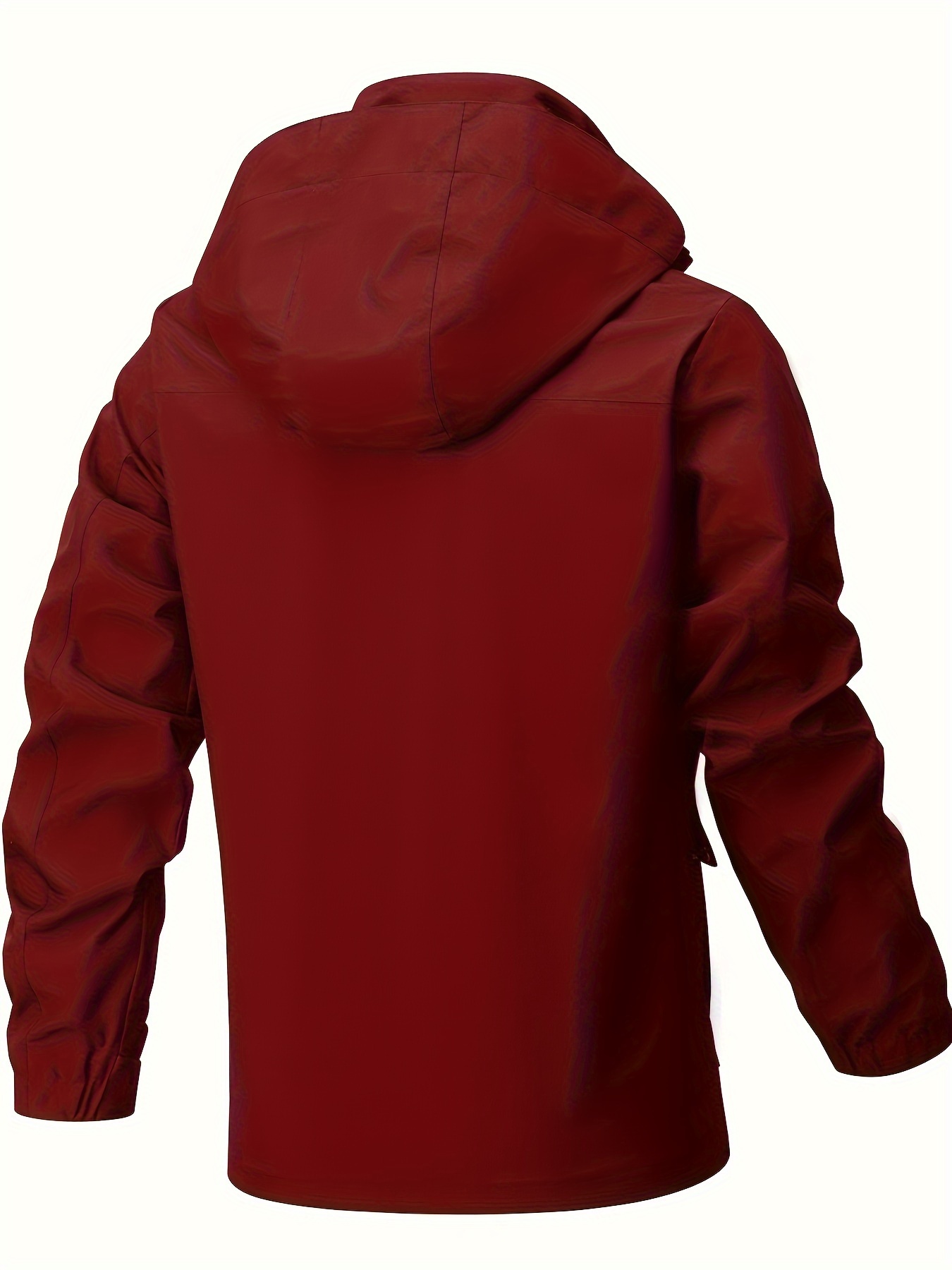 multi pocket windbreaker hooded jacket mens casual zip up jacket coat for outdoor activities details 1