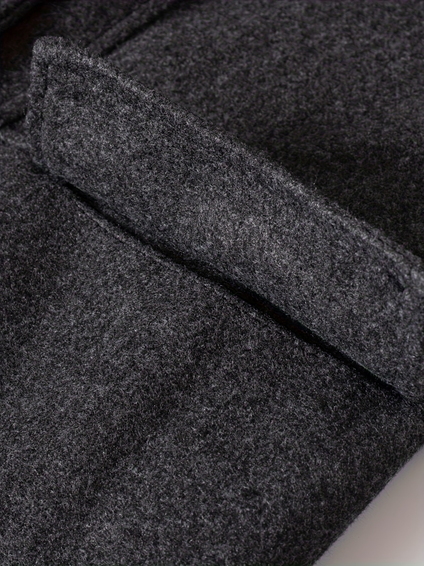 mens warm double breasted overcoat casual elegant faux woolen trench coat for fall winter details 3