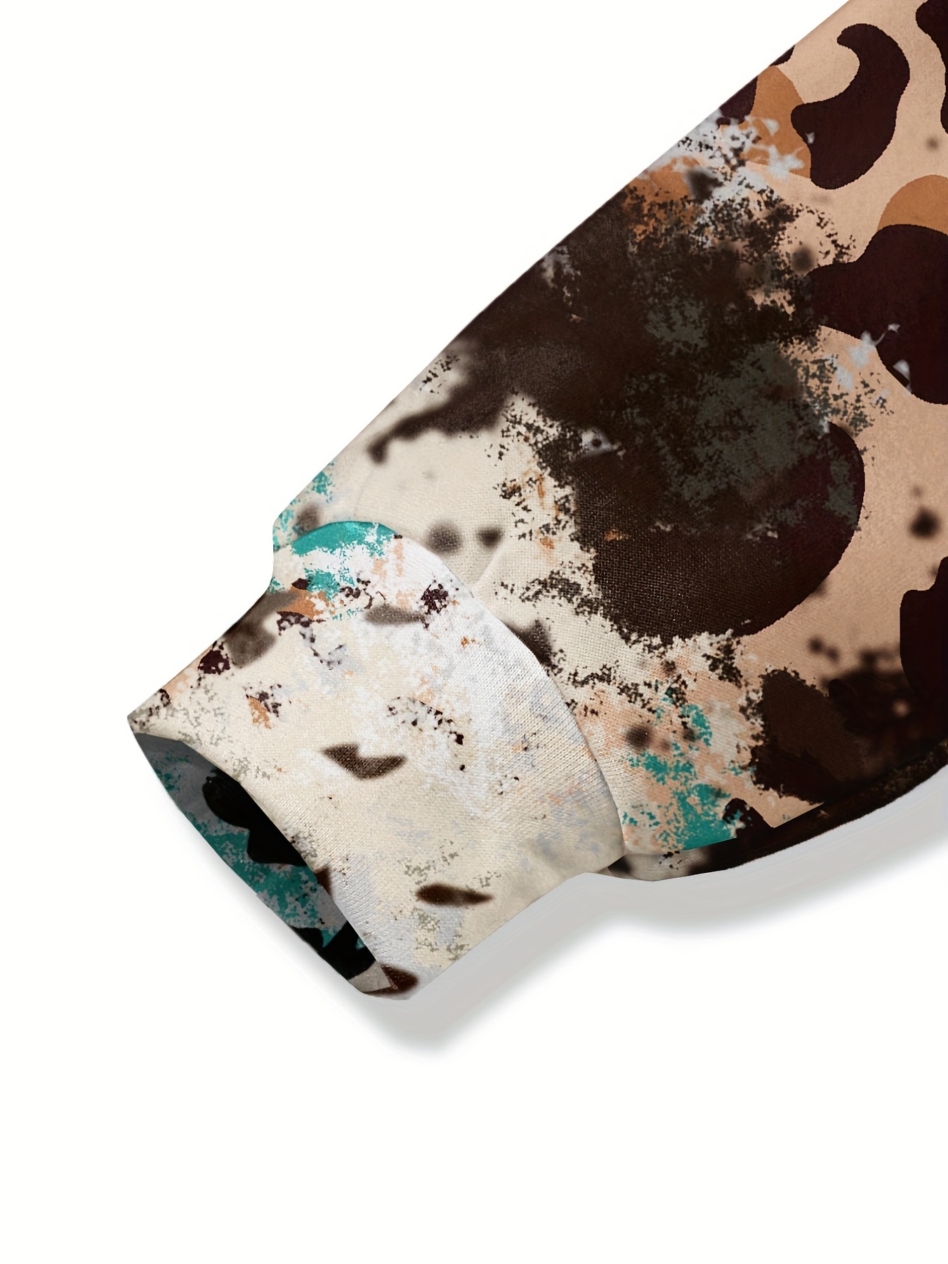 horse print kangaroo pocket hoodie casual long sleeve western style hoodies sweatshirt womens clothing details 9