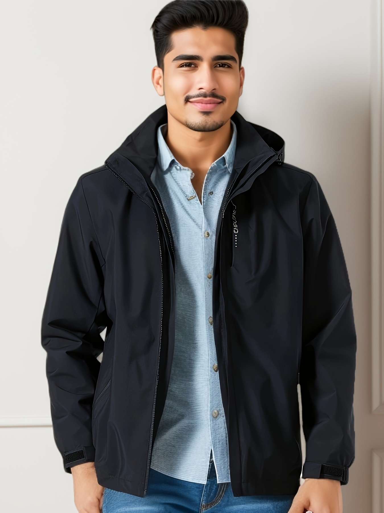 3 in 1 jacket removable hood liner windproof waterproof winter jacket snow jacket windproof hooded with inner warm fleece coat for men details 17