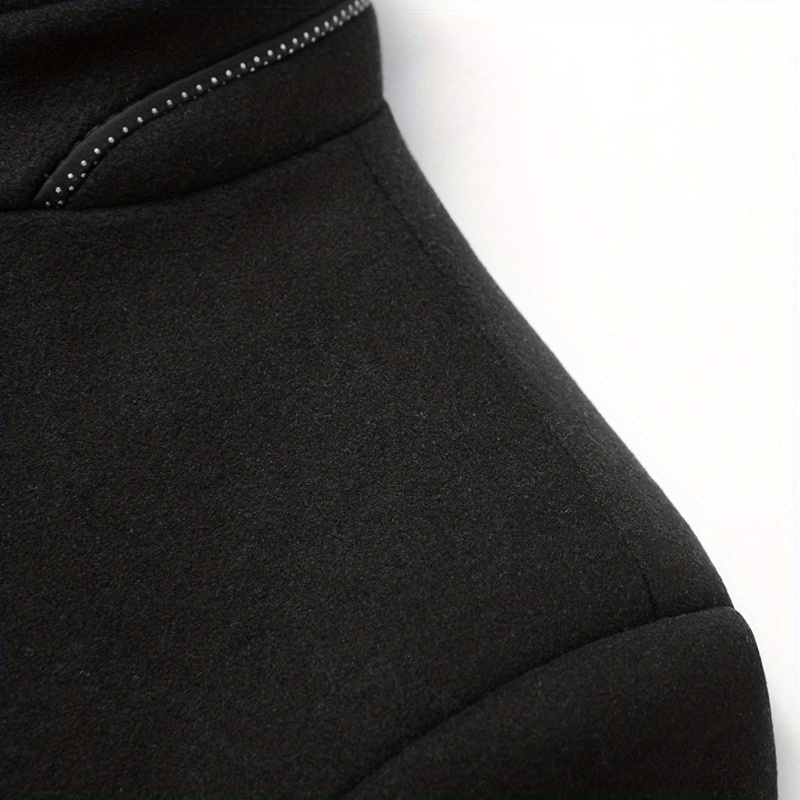 warm wool blend jacket coat mens casual stand collar one breasted jacket for fall winter fathers gift details 7