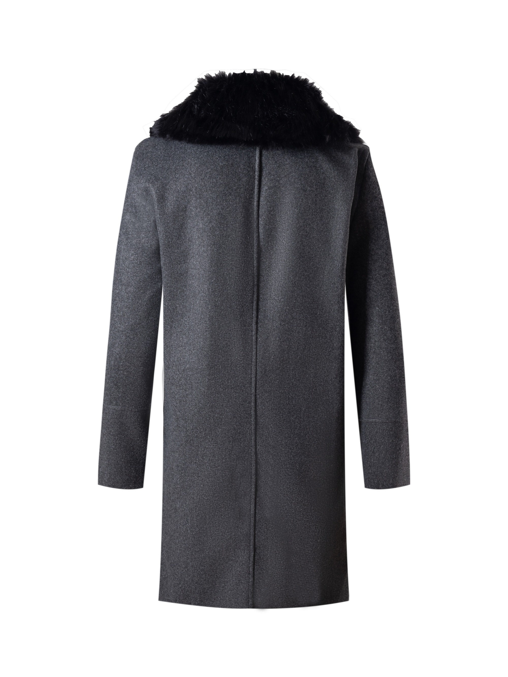 mens warm double breasted overcoat casual elegant faux woolen trench coat for fall winter details 1