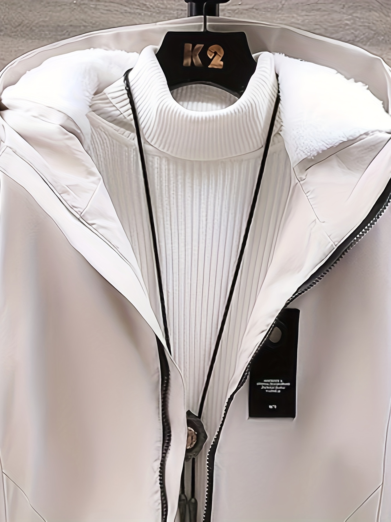 mens warm fleece long windbreaker jacket casual hooded overcoat details 18