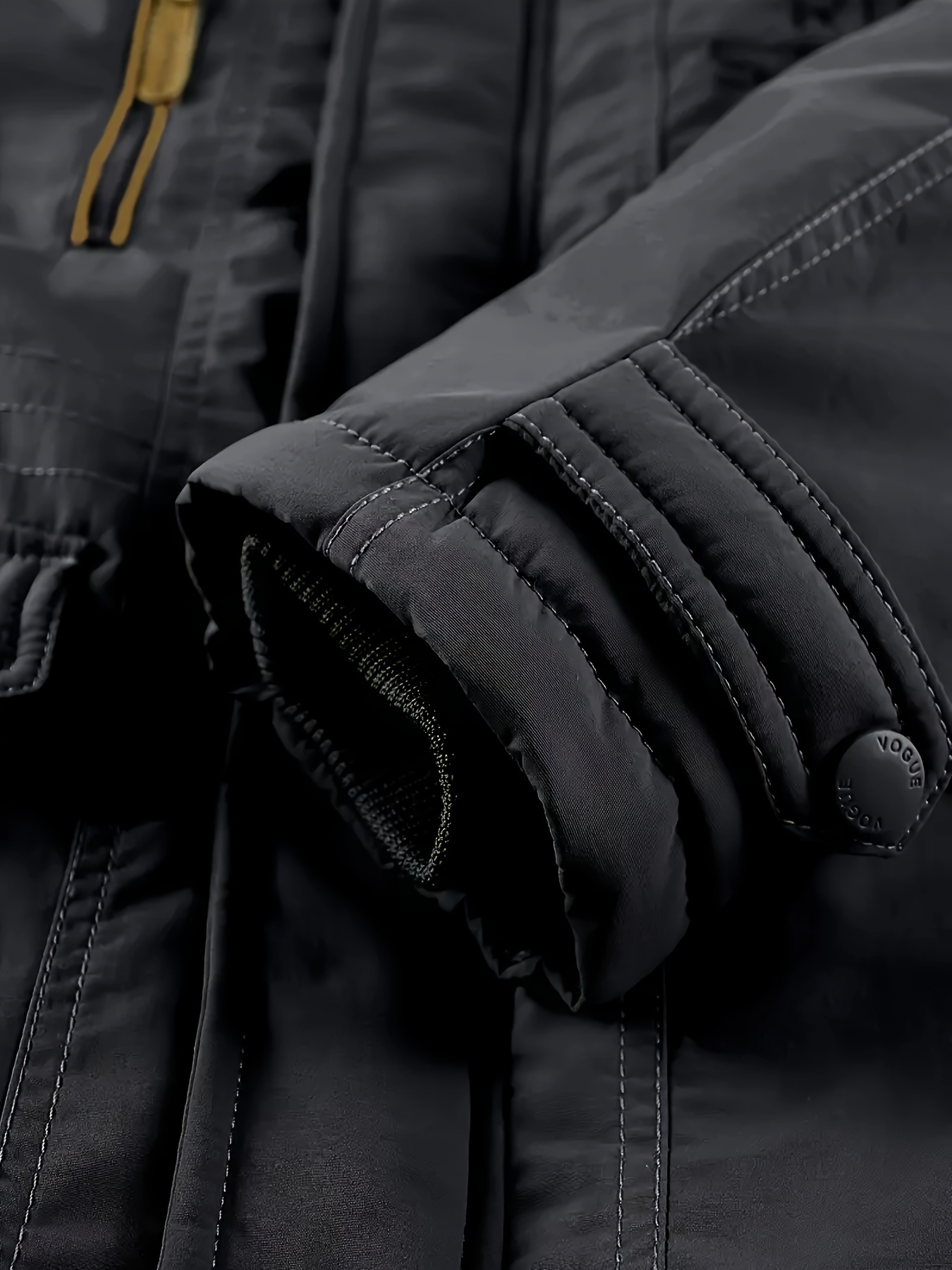 Men s Casual Warm Fleece Multi Pocket Hooded Windbreaker Jacket For Fall Winter Outdoor Activities details 3