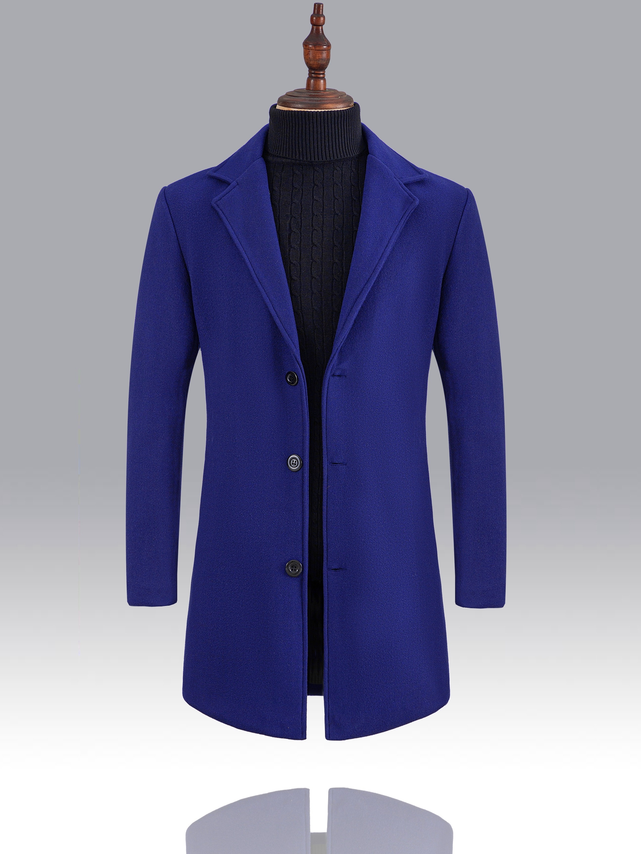 mens casual single breasted trench coat elegant mature overcoat for fall winter business details 5