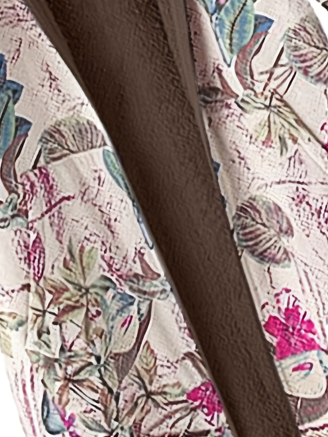 floral print pocket hooded coat casual longline long sleeve thermal coat for fall winter womens clothing details 4