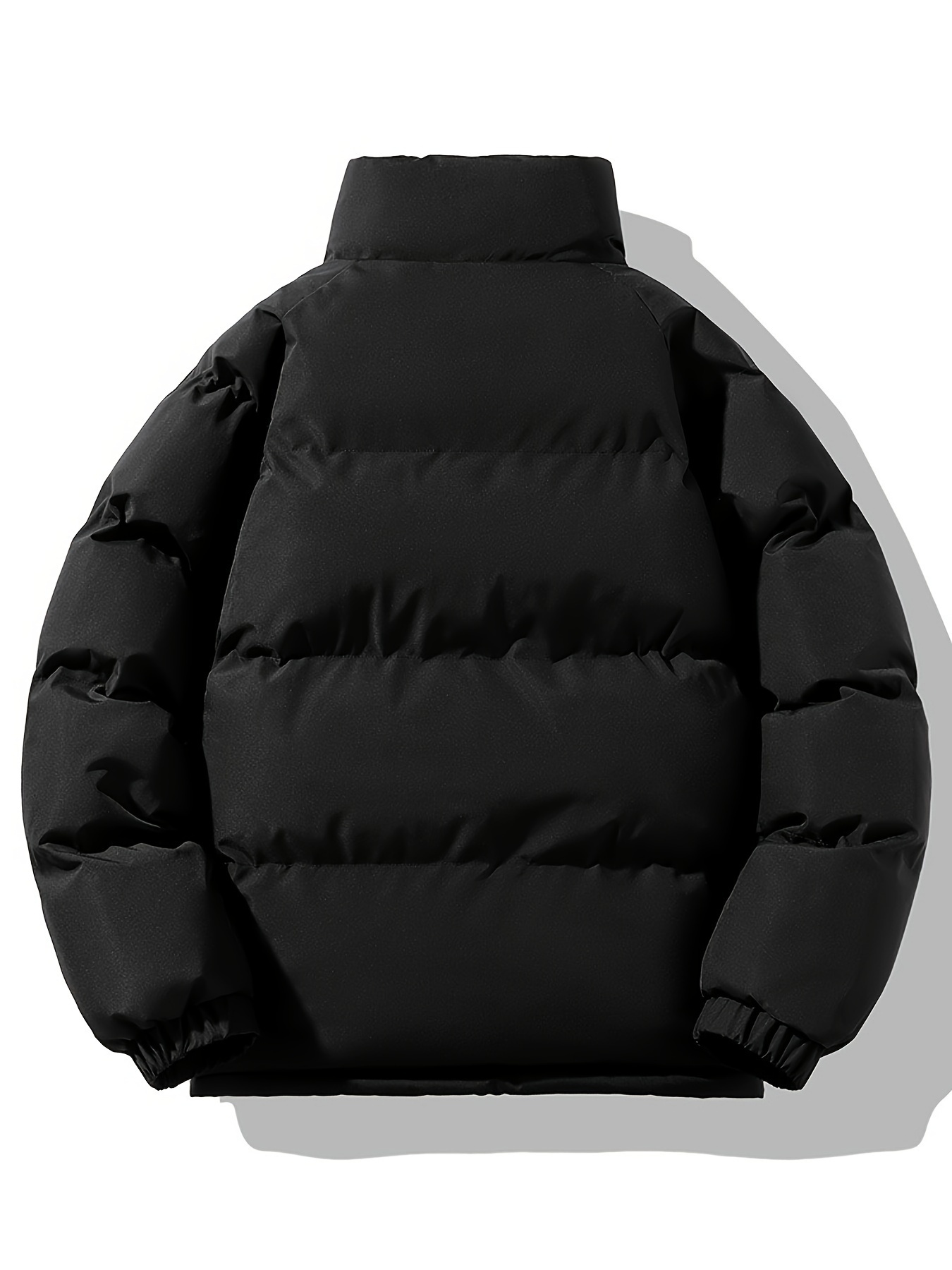 mens warm fleece jacket casual stand collar jacket coat for fall winter details 12