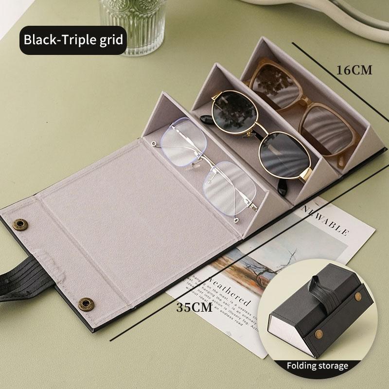 Portable Multi-Cell Folding Anti-Pressure Large-Capacity Glasses Storage Case