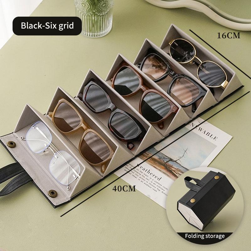 Portable Multi-Cell Folding Anti-Pressure Large-Capacity Glasses Storage Case