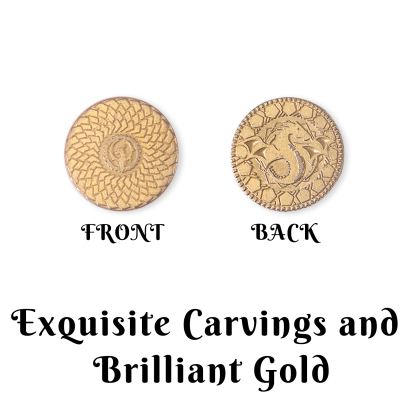 Limited Bundle Offer-DND Dice Set& 100 PCS DND Metal Gold Coins