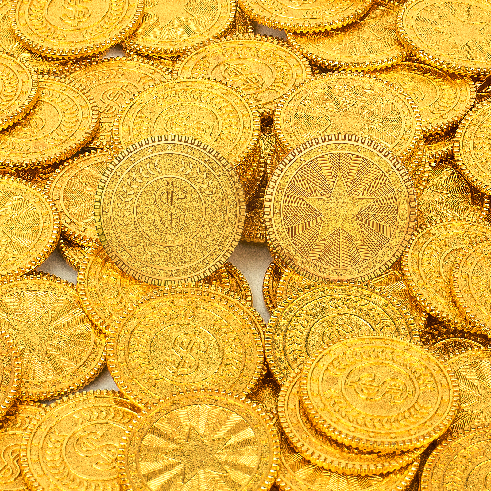 Byhoo 100 PCS  Metal Gold Coins,DND Pirate Coins